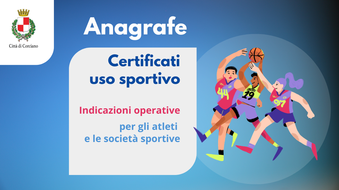 Anagrafe: rilascio certificati per �uso sportivo� Indicazioni operative per gli atleti e le societ� sportive