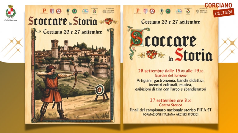 Scoccare la storia. La storia prende vita a Corciano. Lasciatevi trasportare dalle melodie del Medioevo