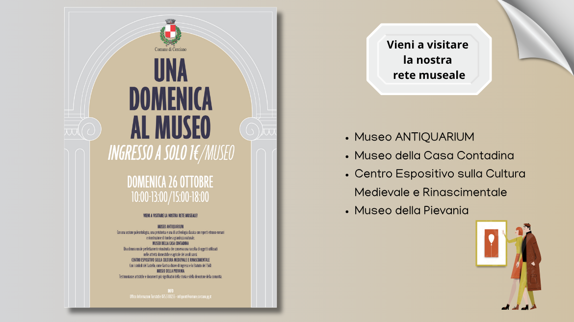 Una domenica al Museo. Il 26 Ottobre, Ingresso agevolato ai Musei del Borgo