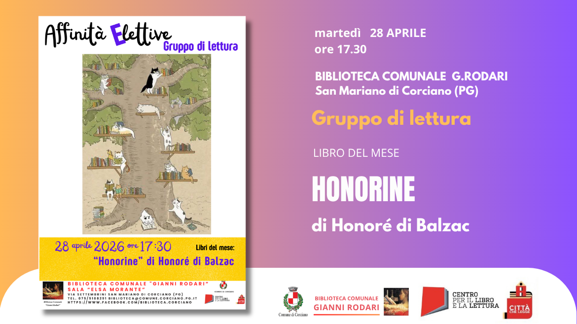  AFFINIT� ELETTIVE - Gruppo di lettura adulti.  Un momento di incontro e confronto aperto a chi ama leggere