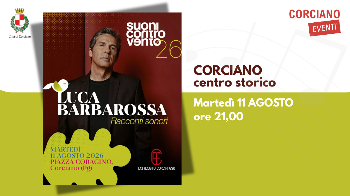 SUONI CONTROVENTO a Corciano con i Racconti sonori di LUCA BARBAROSSA