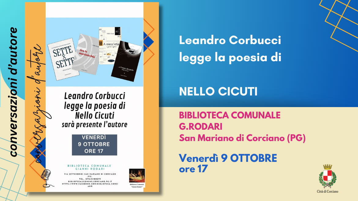 Conversazioni d�Autore- Leandro Corbucci legge la Poesia di NELLO CICUTI 